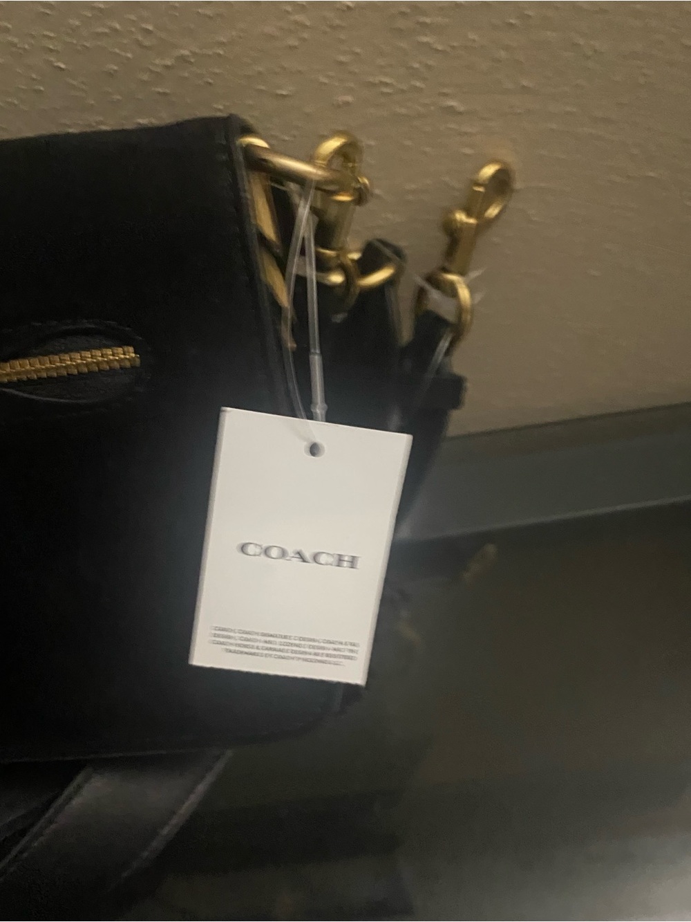 Coach Black Sequined Suede Tabby 26 with Gold Hardware NWT - Picture 3 of 5